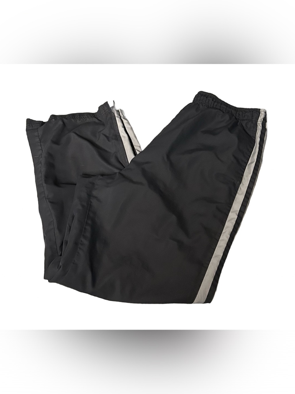 tek gear Black Jogger Pants with Gray Side Stripe